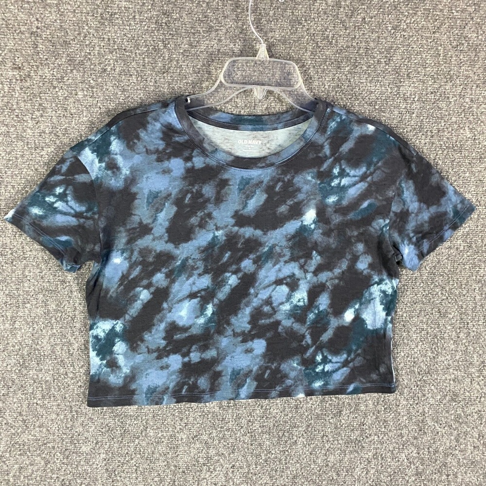 Old Navy Crop Tee Women's Small Short Sleeve Tie Dye Casual Cotton Blend S